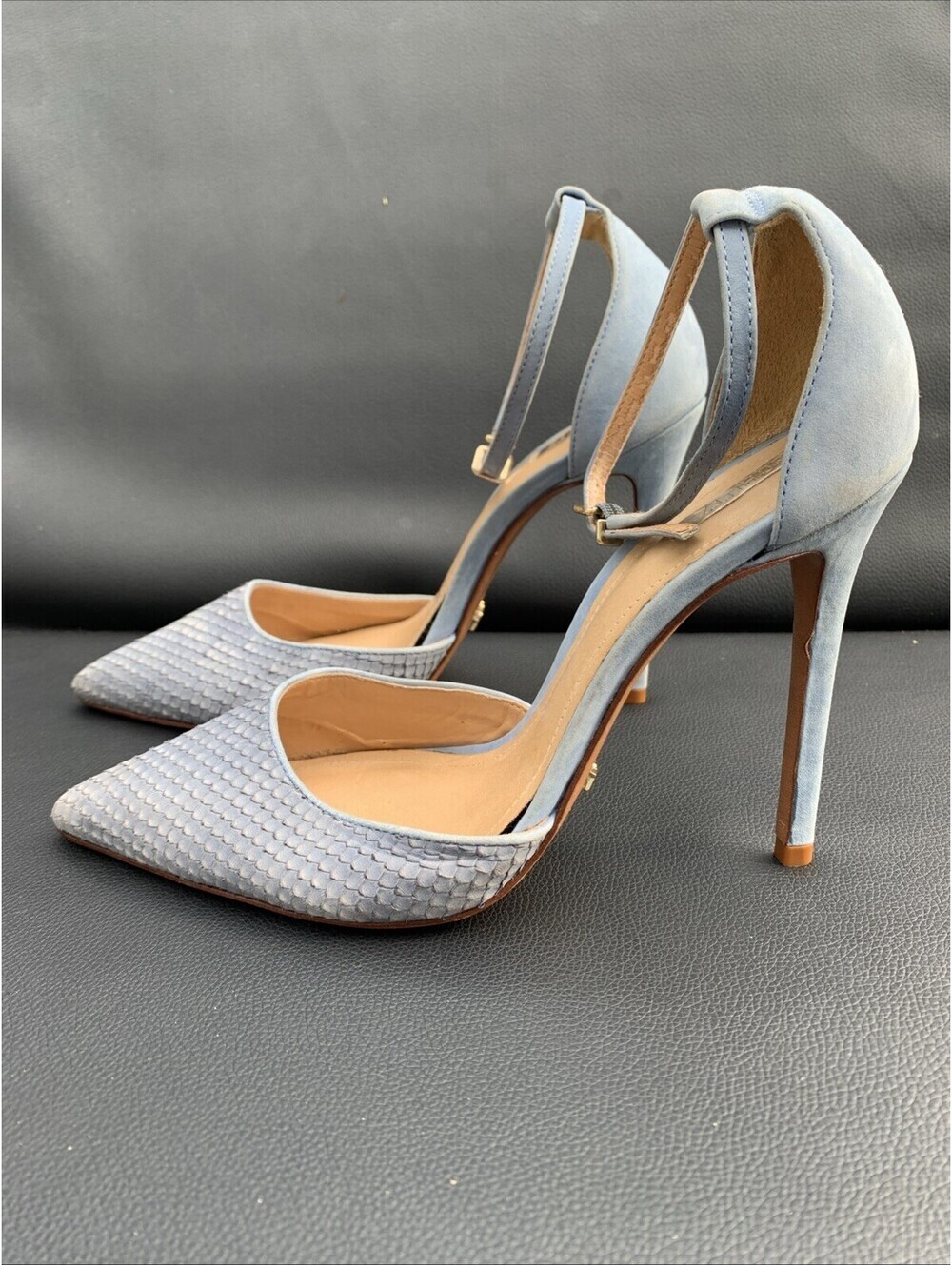 Schultz Light Blue Heels Sandals Pumps Pointed Toe Sz 8.5